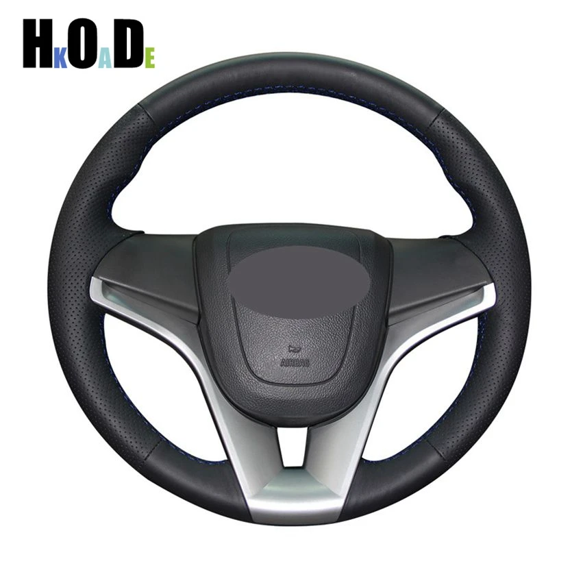 Чехол рулевого колеса автомобиля для Chevrolet Cruze 2009 2014 Aveo Orlando Holden Ravon R4 черная