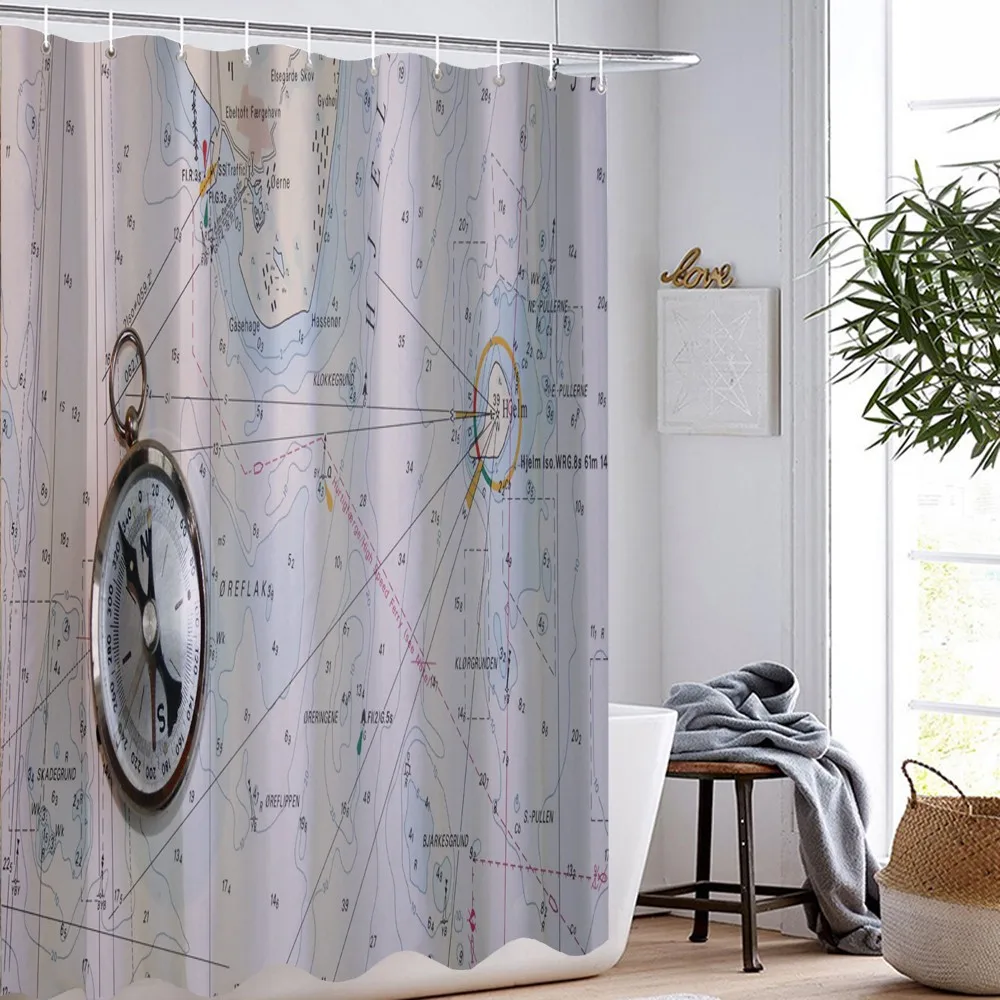 3D принт крюк для судна душ Шторы компас веревка Ванная комната один Красной