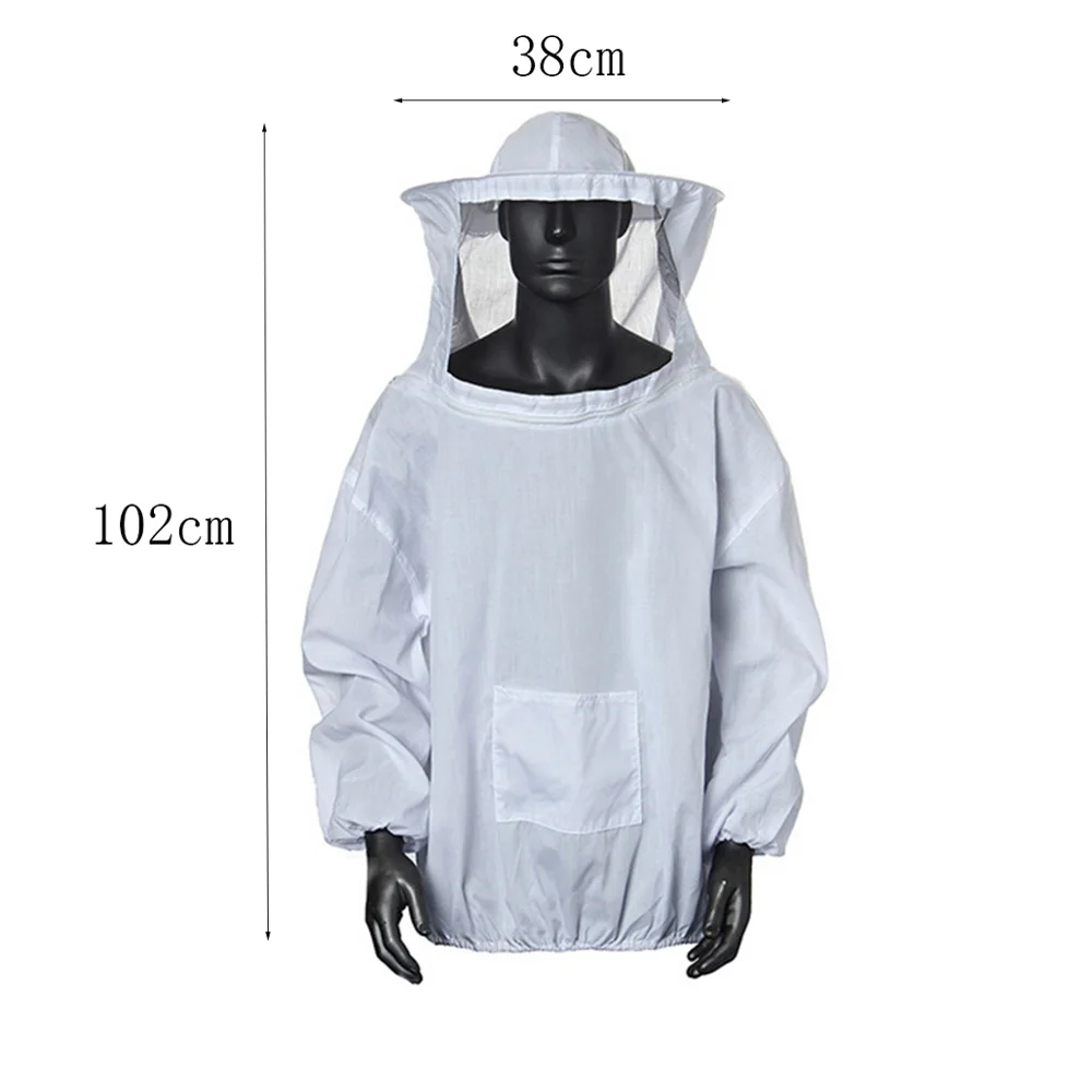 Пчеловодство защитный костюм куртка практичный Белый одежда вуаль платье с