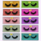 Ресницы серо-коричневого цвета, оптовая торговля 3050100 пар 3D норковые ресницы натуральные накладные упаковка накладных ресниц поставщиков Макияж Поддельные ресницы Крупногабаритные предметы