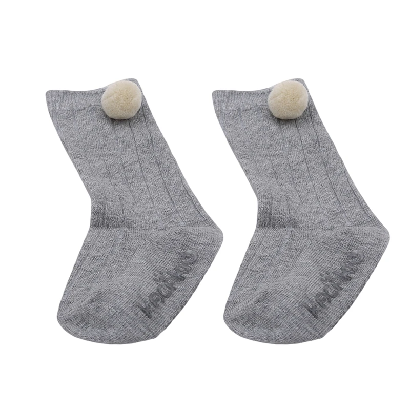 

Newborn baby girls socks Summer Spring socks kids Plush Ball knee high long tube sock sokken princess infant baby socks