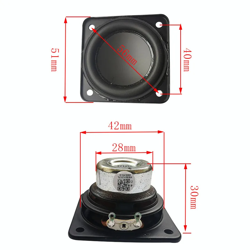 2Pcs 2 Inch Audio Speaker 4Ohm 12W Full Range Neodymium Mini Loudspeaker Long Stroke Harman Kardon Speakers Repair DIY | Электроника