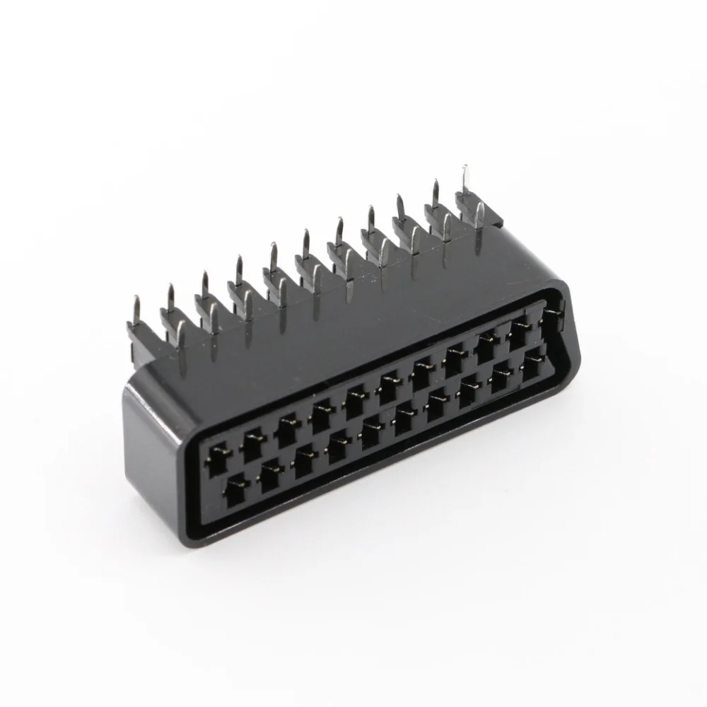 10 шт. 21Pin way nickelted Female SCART set-top box STB Scocket Connector no screw Hole double dual pcb mount DIY | Электроника