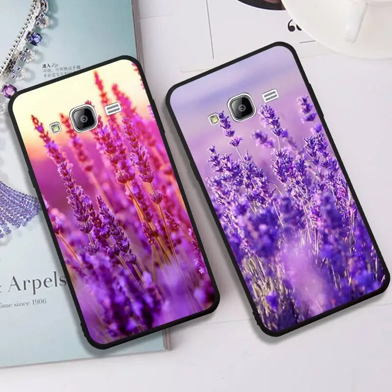

Simple lavender Purple flowers Phone Case Cover for Samsung J6 J7 J2 J5 prime J4 J7 J8 2016 2017 2018 DUO core neo M20