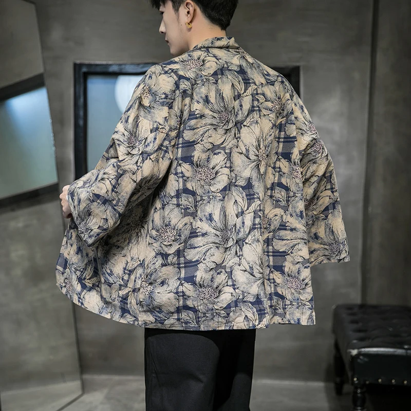 Мужская летняя куртка в китайском стиле универсальный кардиган Стильные
