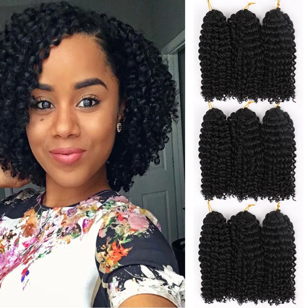 Marly Bob Ombre волосы для наращивания синтетические Marly Jerry curl ямайские прыгающие вязанные волосы афро кудрявые вязанные косы