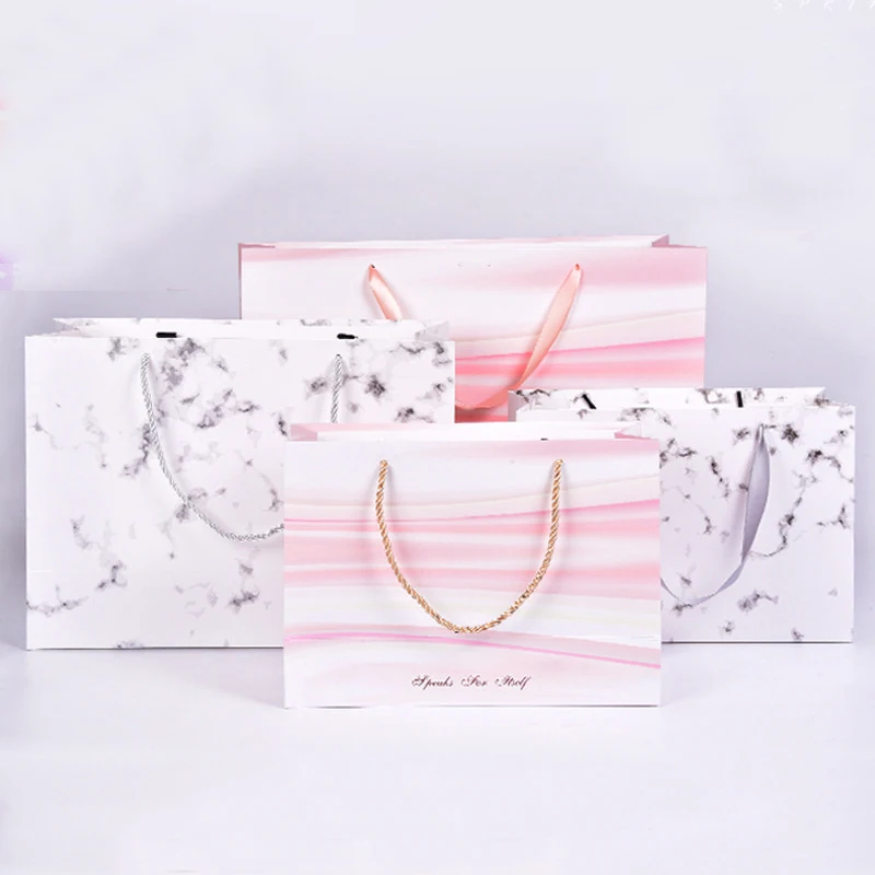 Мраморная Сумочка упаковка для конфет Подарочная коробка Paper бумажный пакет