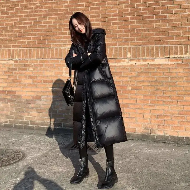 2021 New Korean Women's Long Slim And Coats Thick Warm Winter Jackets Versatile Cotton Padded Fashion Ukraine Woman Parka Sherpa