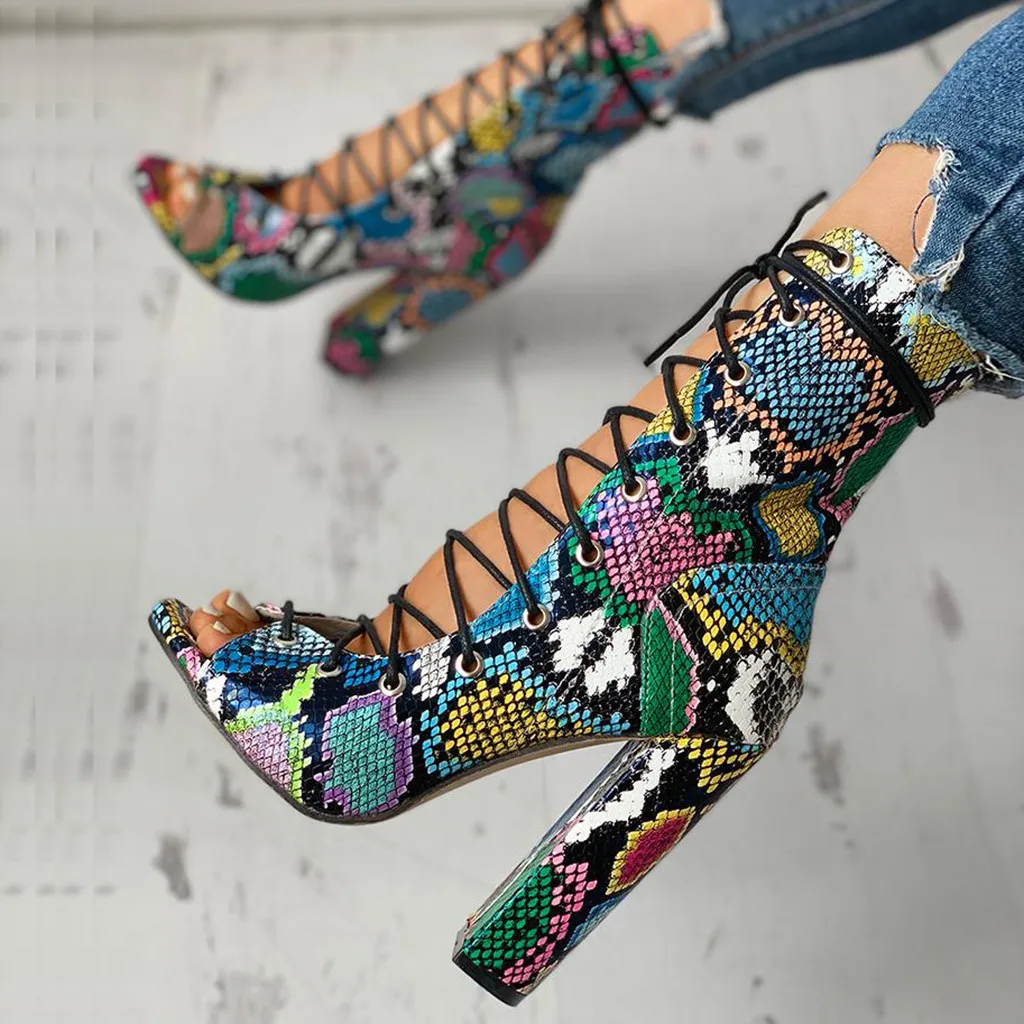 Женская обувь Новое поступление 2020 года женские разноцветные босоножки на