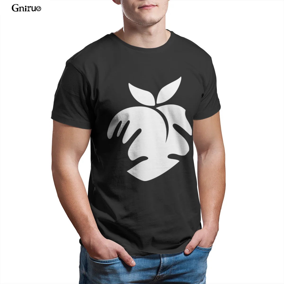 

Wholesale Peach T-Shirt Mens T-Shirt 2021 Aesthetic KoreanStyle 101902