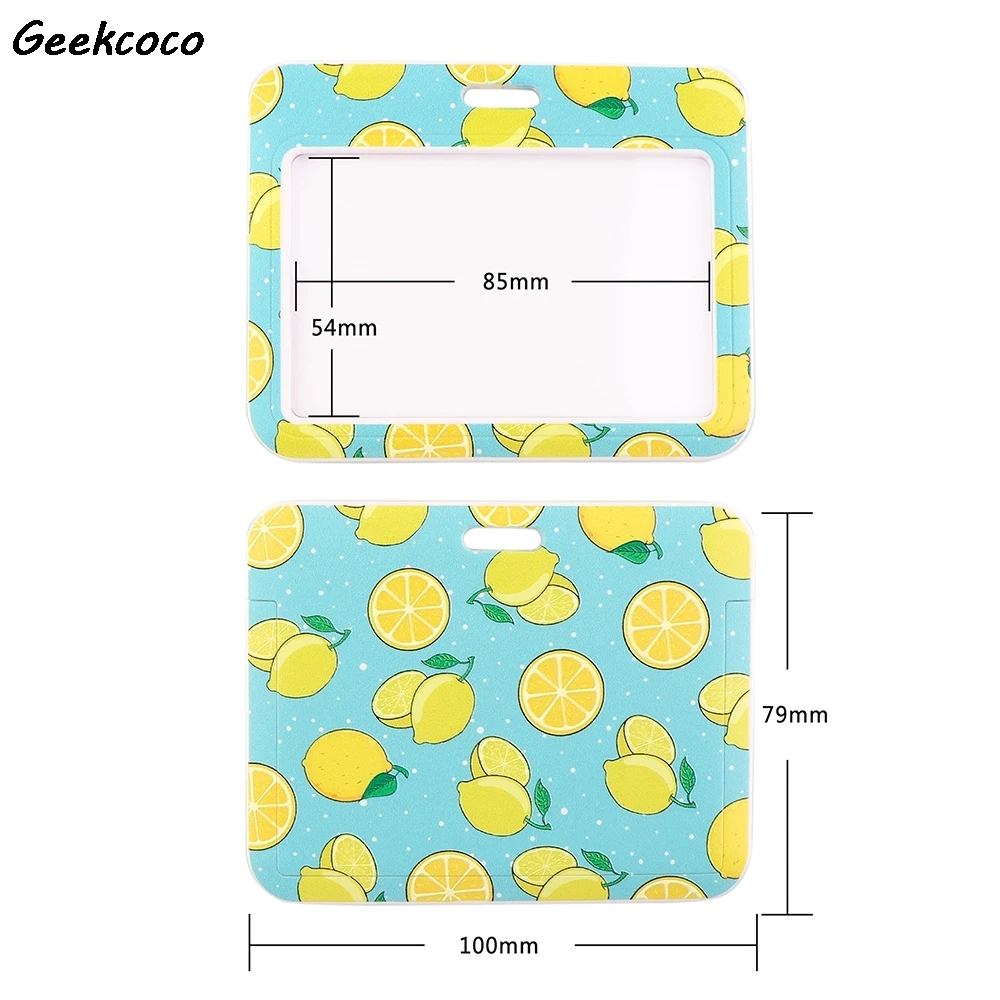 

20pcs/lot J2641 Geekcoco Cartoon Lemon Retractable Doctor Nurse Lanyard Badge Reel Fashion ID Badge Holder With Rotating Clip
