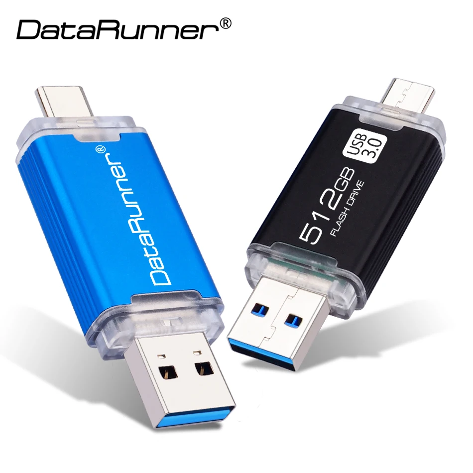 

DataRunner Type C USB Flash Drive Pen Drive 512GB 256GB 64GB 32GB High Speed USB Stick 3.0 128GB Pendrive for Android/PC