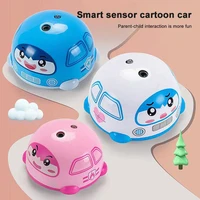 kid cartoon rc car toy smart gesture control toy pulley pressing flashing light with music toys kids baby educational toys gift
