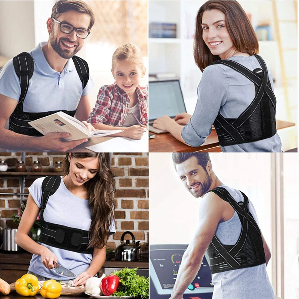 

Adult Posture Corrector Men and Women Anti Kyphosis Correction Belt Invisible Breathable Lumbar Support Plate Correction Belt