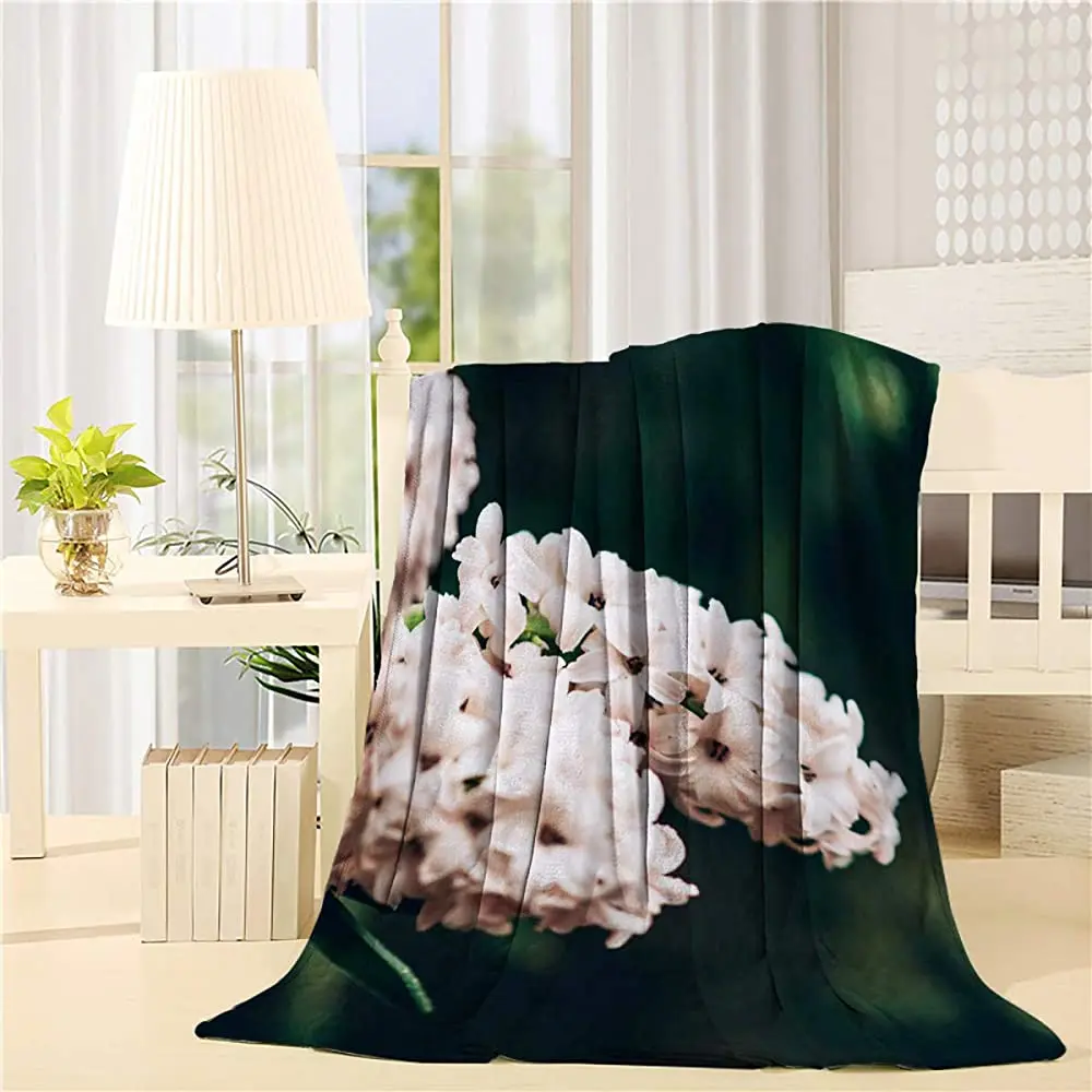 

Фланелевое покрывало для душа, дышащее покрывало для кровати с рисунком цветов, масляной краской, мягкое покрывало для дивана