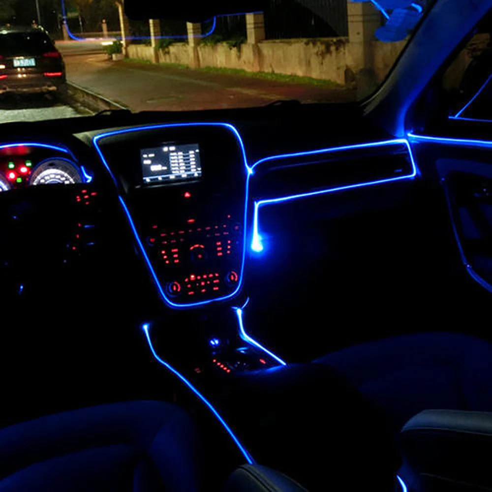 Светящийся провод EL LED неоновый Рождественский танец вечевечерние DIY Костюмы