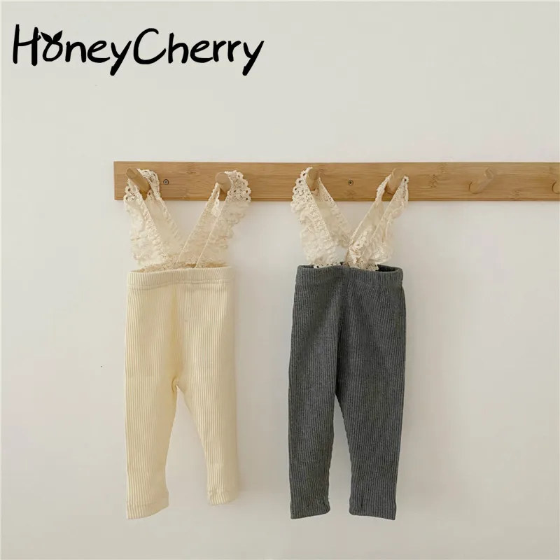 Кружевные простые утопленные полосатые комбинезоны детские леггинсы штаны для