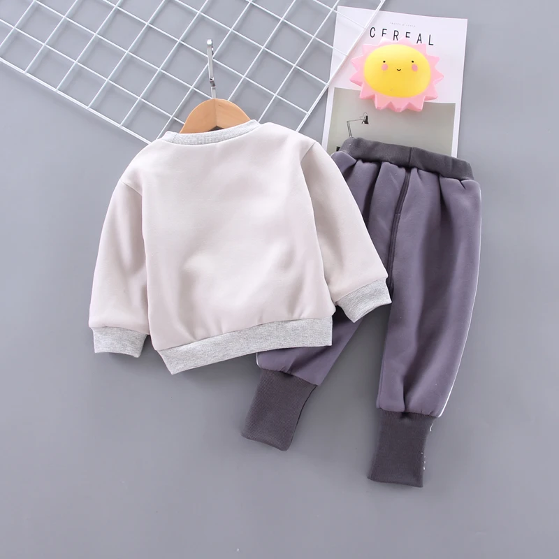 Комплект теплой зимней одежды для маленьких девочек IENENS толстовка с мультяшным