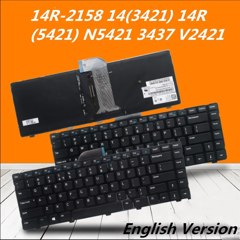 Сменная клавиатура с английской раскладкой для ноутбука Dell 14R-2158 14(3421) 14R(5421) N5421 3437