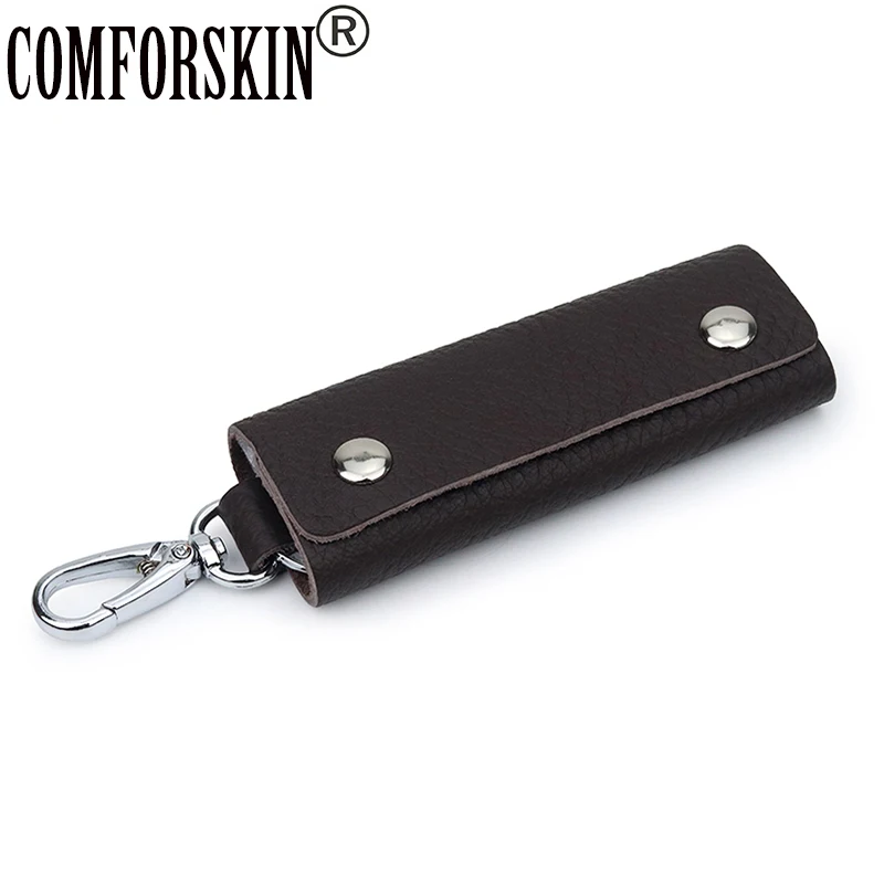 

COMFORSKIN Men Vintage Key Wallet Brand Genuine Leather Housekeeper New Arrivals Cowhide Key Chain Factory Price On Sales