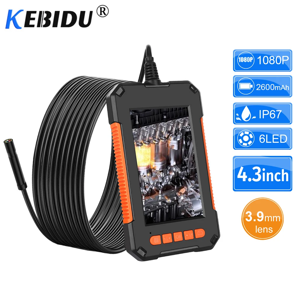 IP67 Водонепроницаемая промышленная эндоскопическая камера 1080P HD 4 3 дюймовый экран
