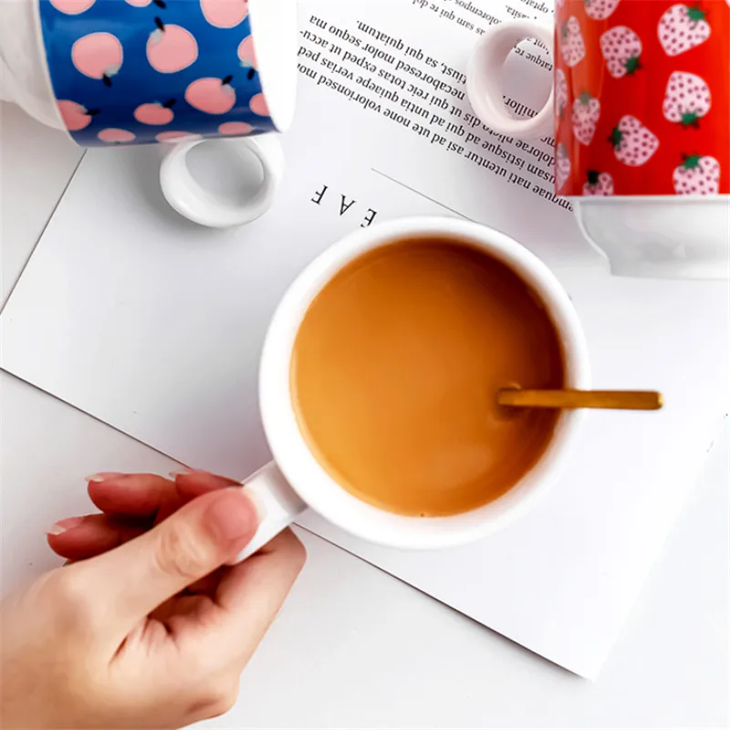 Скандинавская Милая керамическая креативная кофейная кружка с ручкой домашняя