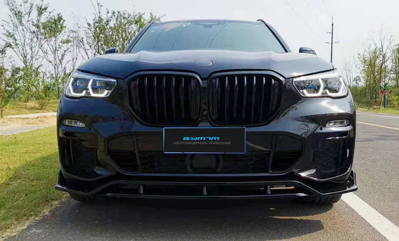 Однолинейная стильная яркая черная решетка для переднего бампера BMW X5 G05 |