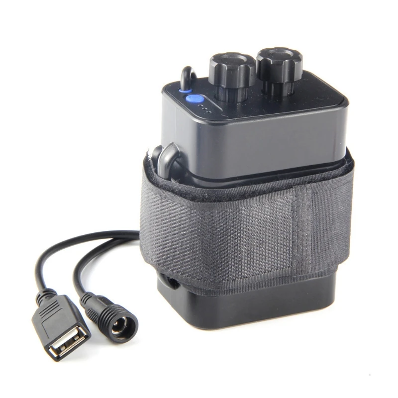 

DC 8.4V USB 5V 6x 18650 Battery Storage Case Box For Bike LED Light Cell Phone