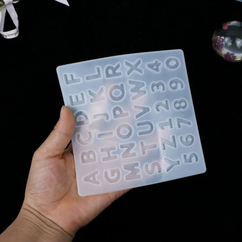 Сделай Сам кристалл капля Пластиковая форма полная доска номер украшение буква