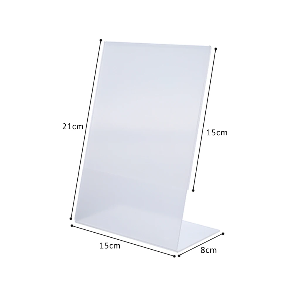 A4/A5/Showing Shelf Nail Display Stands Transparent Menu Stand Price Card Promotion Leaflet Poster L Shaped Holders | Дом и сад