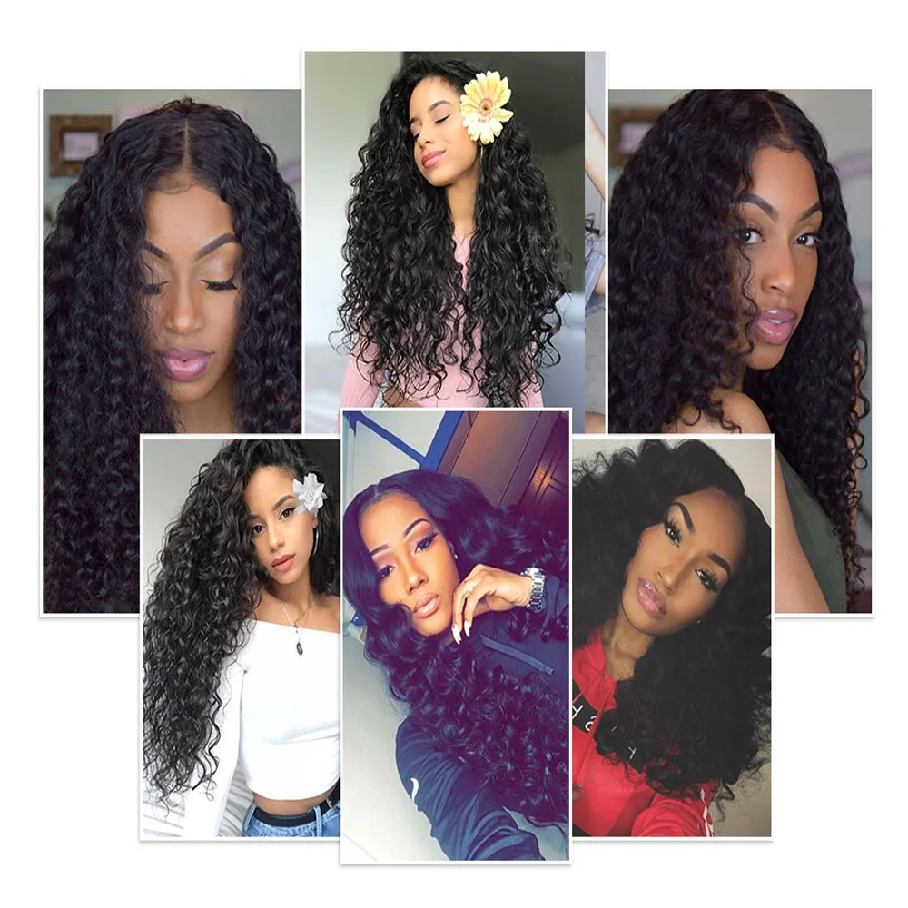 13×4Lace передние человеческие волосы парики глубокая волна перуанские remy для