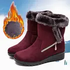 Теплая зимняя обувь, женские зимние ботинки 2021, однотонные плюшевые ботильоны, женская зимняя повседневная обувь с круглым носком, женская обувь для женщин