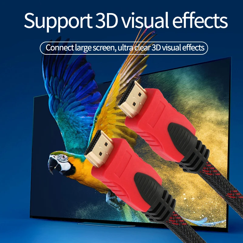 Высокоскоростной HDMI совместимый кабель видеокабели с позолоченным цифровым