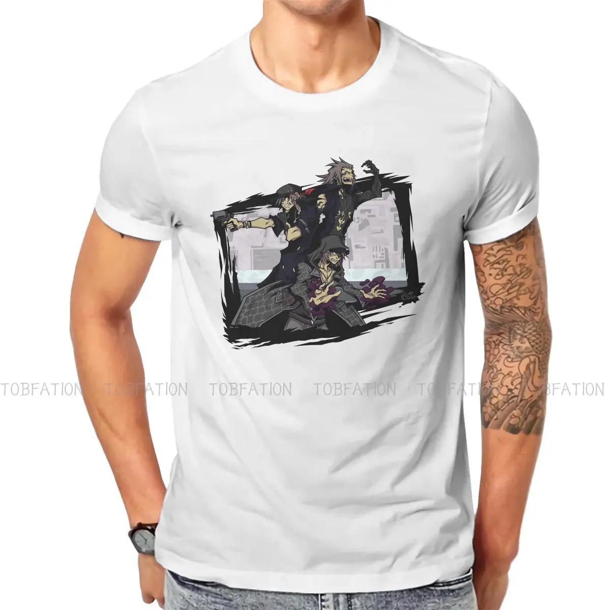 

Футболка Neo The World Ends with You для мужчин, футболка для отдыха с линейным временем и юмором, модная свободная футболка высокого качества