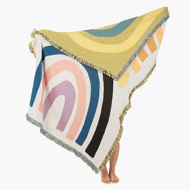 120*150 см/150*210 см гобеленовое одеяло диванное кровать теплый мягкий самолёт