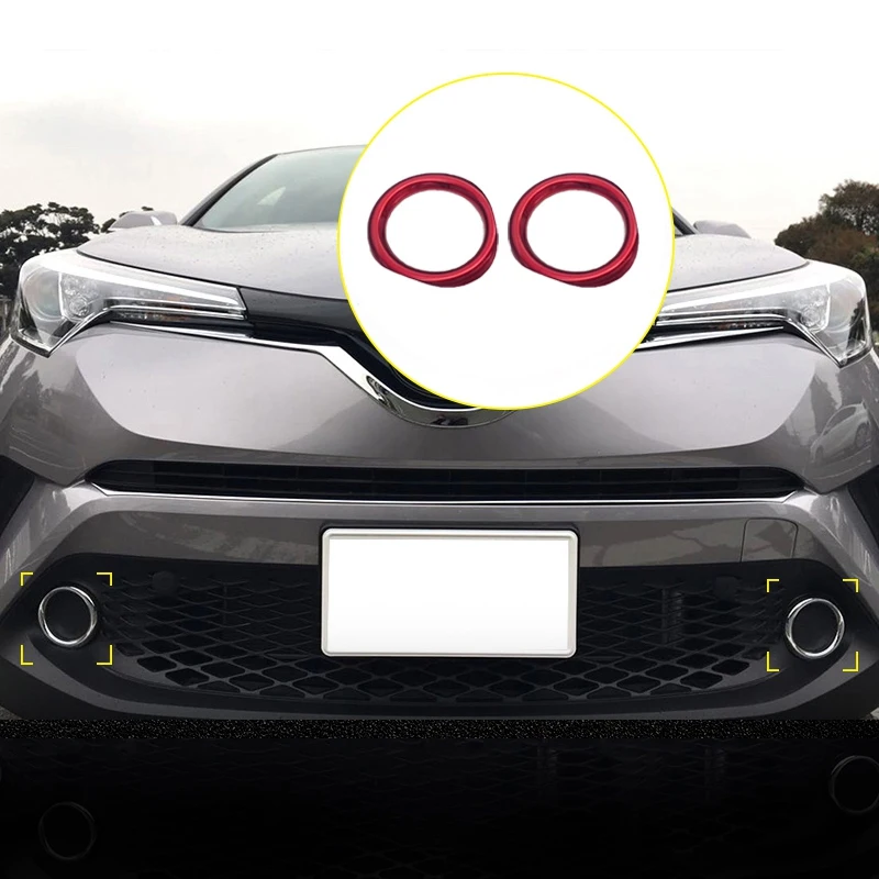 4Pcs Red Car Front and Rear Fog Light Trim Tail Lamp Frame Cover for Toyota Chr C-Hr 2017 2018 | Автомобили и мотоциклы
