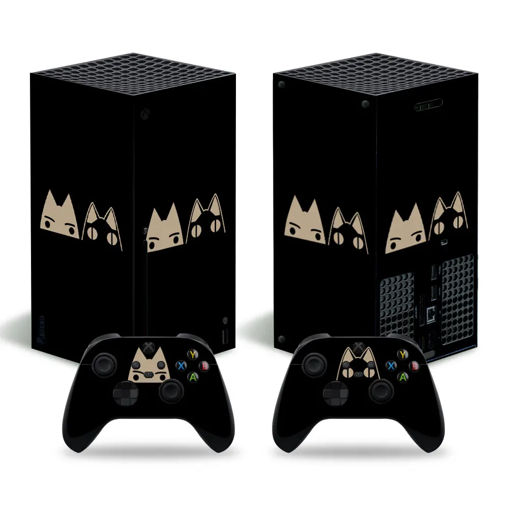 Черная Стильная наклейка для Xbox серии X консоли и 2 контроллеров стикер Viny