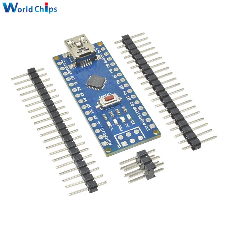 5 шт./лот мини USB Nano 3 0 Atmega328P atmega328 контроллер для Arduino CH340 CH340G 5V 16M плата модуль с