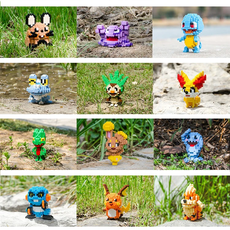 Игрушечный конструктор Покемон фигурка Чармандера сквиртла бульбазавра Пикачу