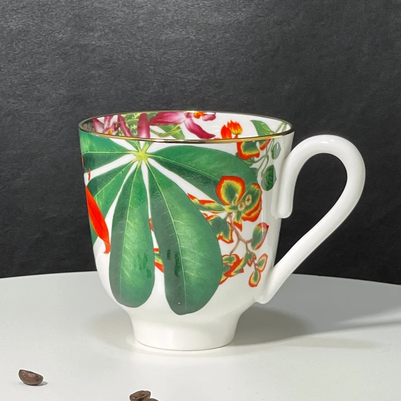 

Персонализированные Роскошная фарфоровая Кофе кружка Украшения дома и офиса Керамика Чай чашка для молока воды уникальные подарки для сва...