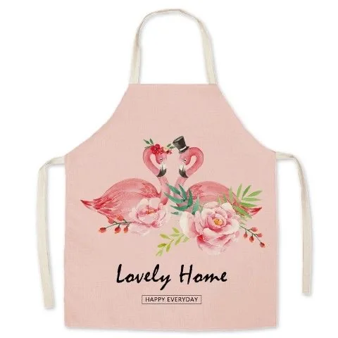 

Free Shipping Cute Fabric linen printed bodice overalls apron Home Cooking Baking Bibs Cleaning Tools