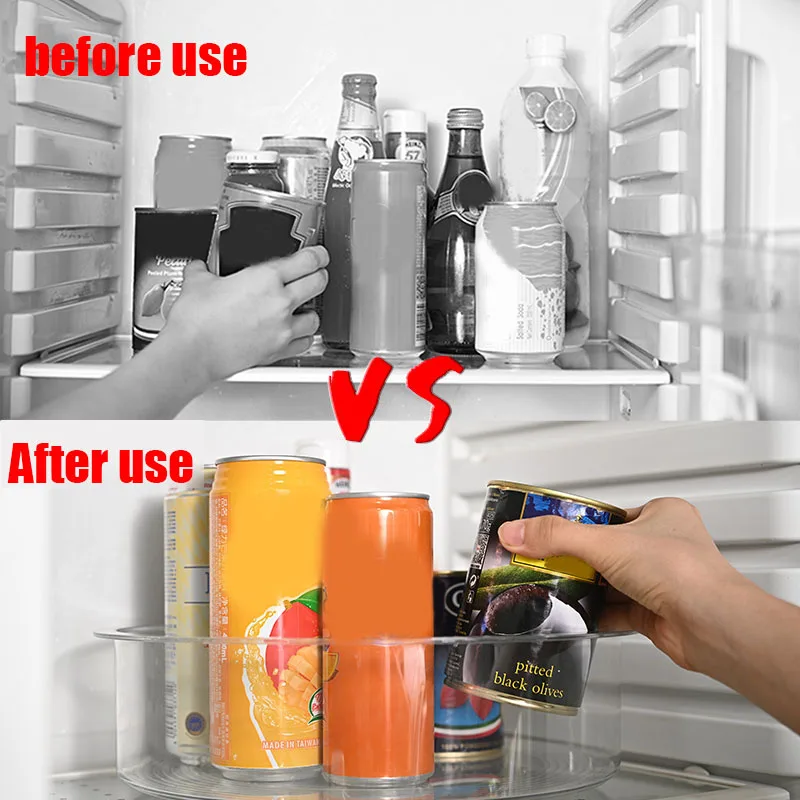 

Rotating Desktop Storage Tray Multifunctional Transparent Storage Tray Kitchen Storage Box P7Ding