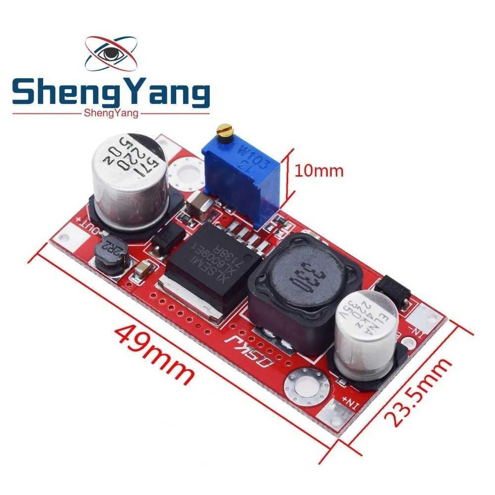 ShengYang 1 шт. повышающий понижающий DC-DC Регулируемый понижающий преобразователь XL6009 модуль питания 20 Вт 5-32 В до 1,2-35 в - Цвет: XL6009