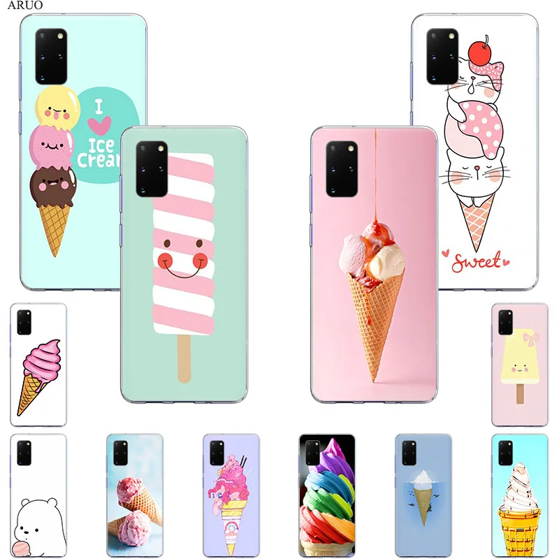 Милый цветной чехол для телефона с мороженым Samsung S20 Ultra S10 Lite S9 S8 Plus S10E Note 20 10 Pro 9 8