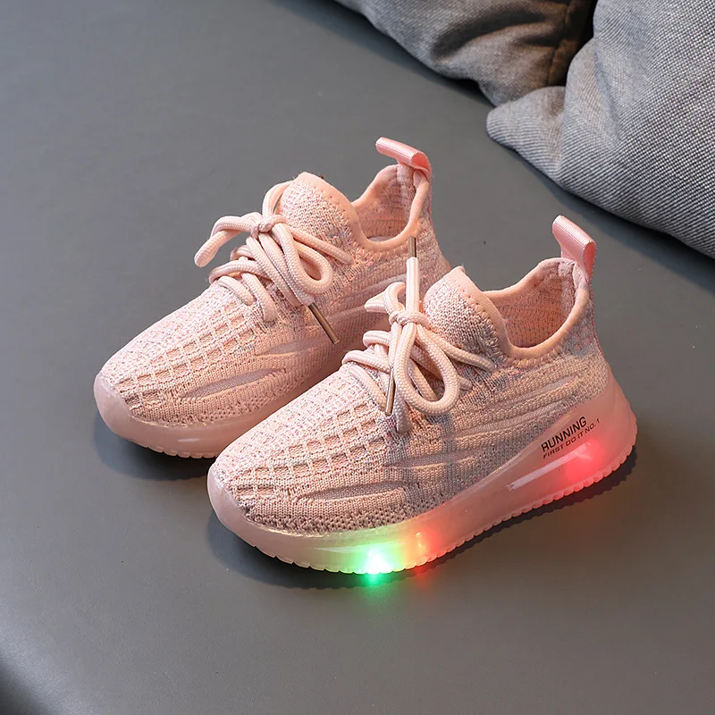 

Kids Sneakers LED Lights Glow Girls Sports Shoes 21-30 Size Boy Baby Toddler Shoes Non-slip Breathable Fashion Children's Shoes