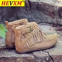 new 2020 cowboy boots for women classic tassel western rivet leather cowgirl boots low heels shoes woman winter boots