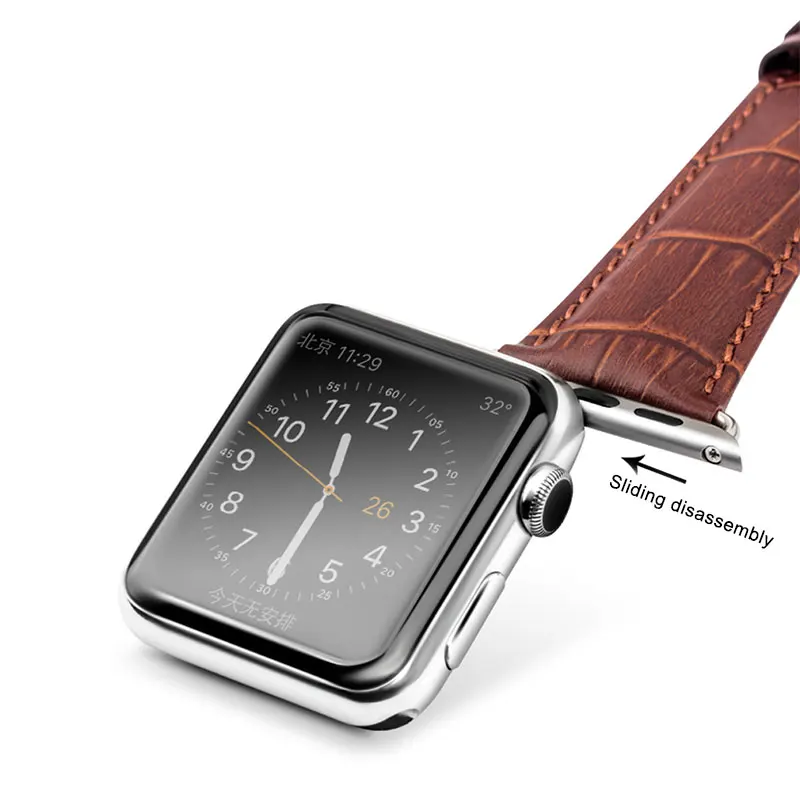 UTHAI A05 ремешок из натуральной кожи для Apple Watch 42 мм 38 мм 44 мм 40 мм сменный ремешок для iWatch 4 3 2 1 браслет