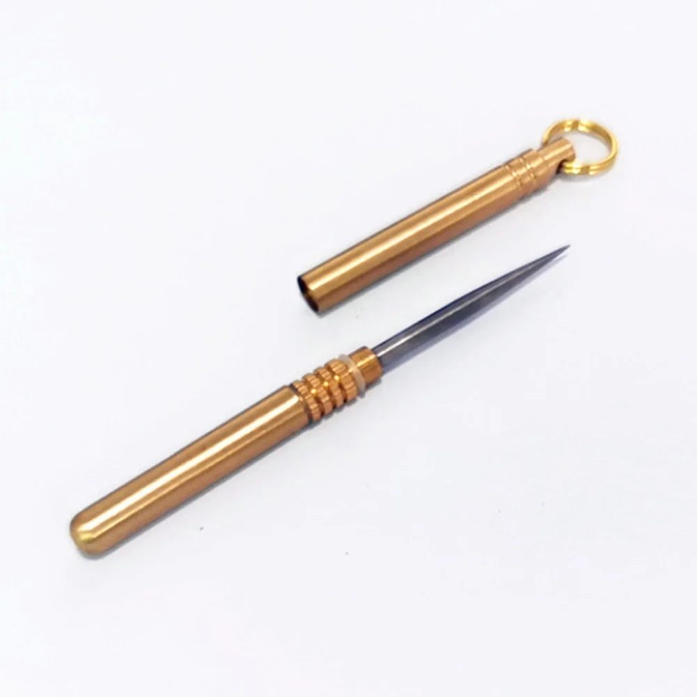 

Brass Toothpick Double-headed Ear Spoon Keychain One-piece Pocket Tool