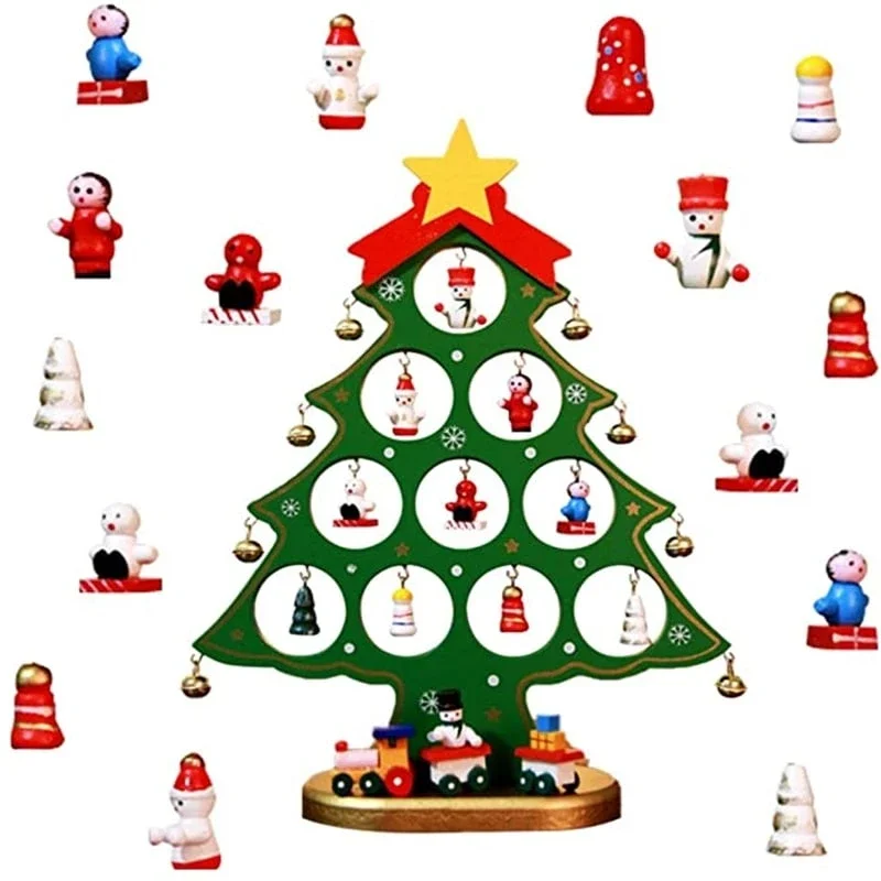 DIY деревянная Рождественская елка Счастливого Рождества Декор для дома 2020