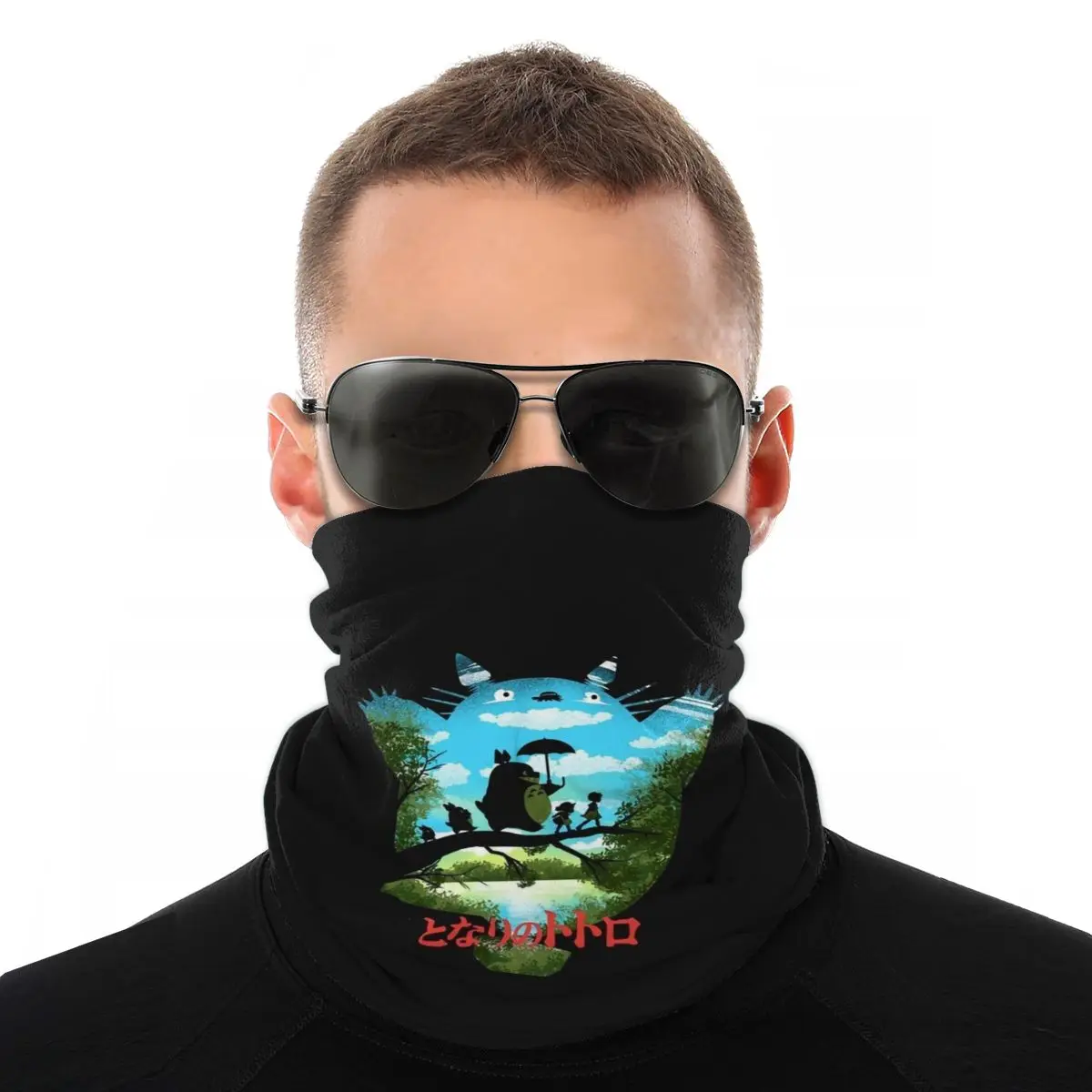 

My Neighbor Totoro Scarves Half Face Mask Men Women Fashion Neck Warmer Balaclava Bandanas Dustproof Headband Biking Hiking